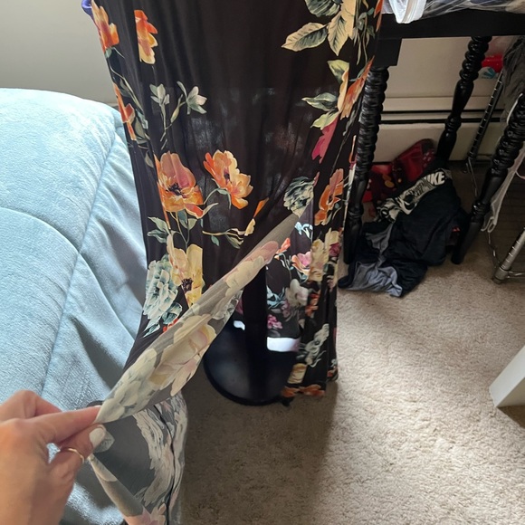 NWT! Anthropologie x Yumi Kim black floral button front maxi dress New! S small - Picture 4 of 8